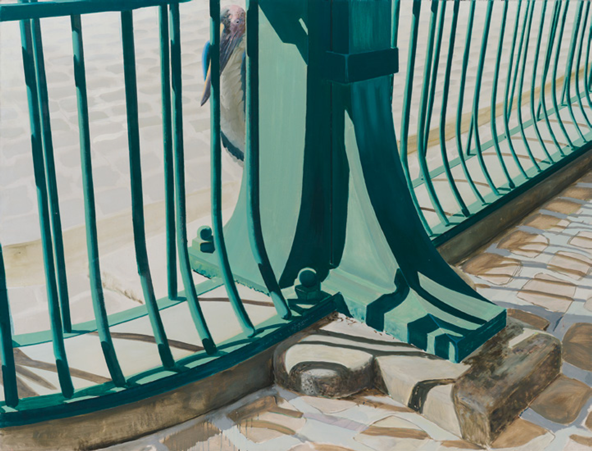 Gilles Aillaud, Marabout derrière une grille, 1970, huile sur toile.
Courtesy du Fonds Gilles Aillaud, des Archives Galerie de France, et de Loevenbruck, Paris. Photo Fabrice Gousset