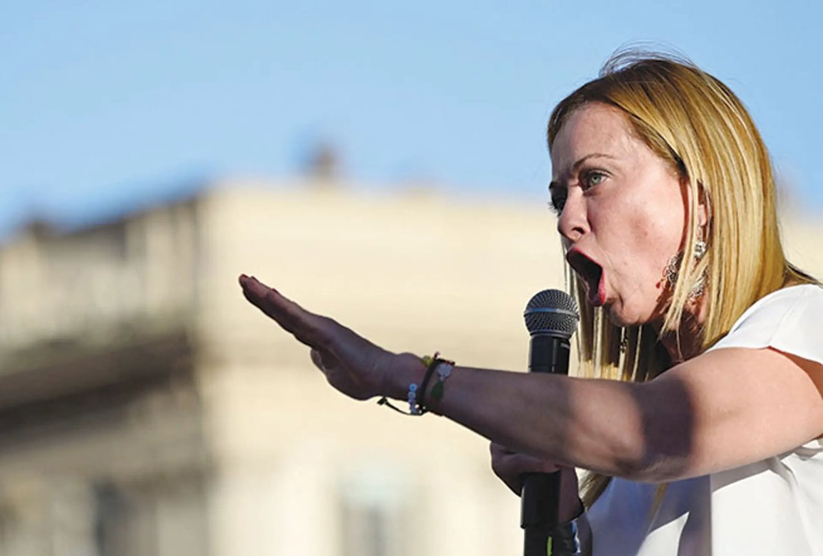 Giorgia Meloni, à la tête de Fratelli d'Italia. © Reuters/Alamy Stock Photo