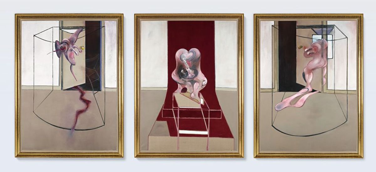 Francis Bacon, Triptych Inspired by the Oresteia  of Aeschylus, 1981. Courtesy Sotheby’s, D.R.