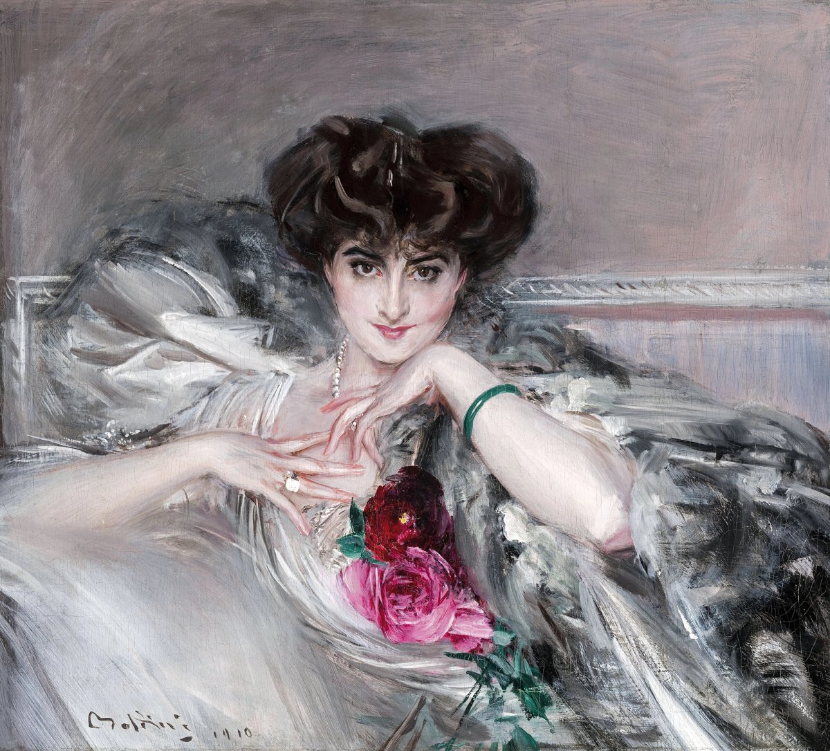 Giovanni Boldini, Ritratto della principessa Marie Radziwiłł (Portrait de la princesse Marie Radziwiłł), 1910, huile sur toile, collection particulière. © Courtesy du Palazzo Martinengo, Brescia