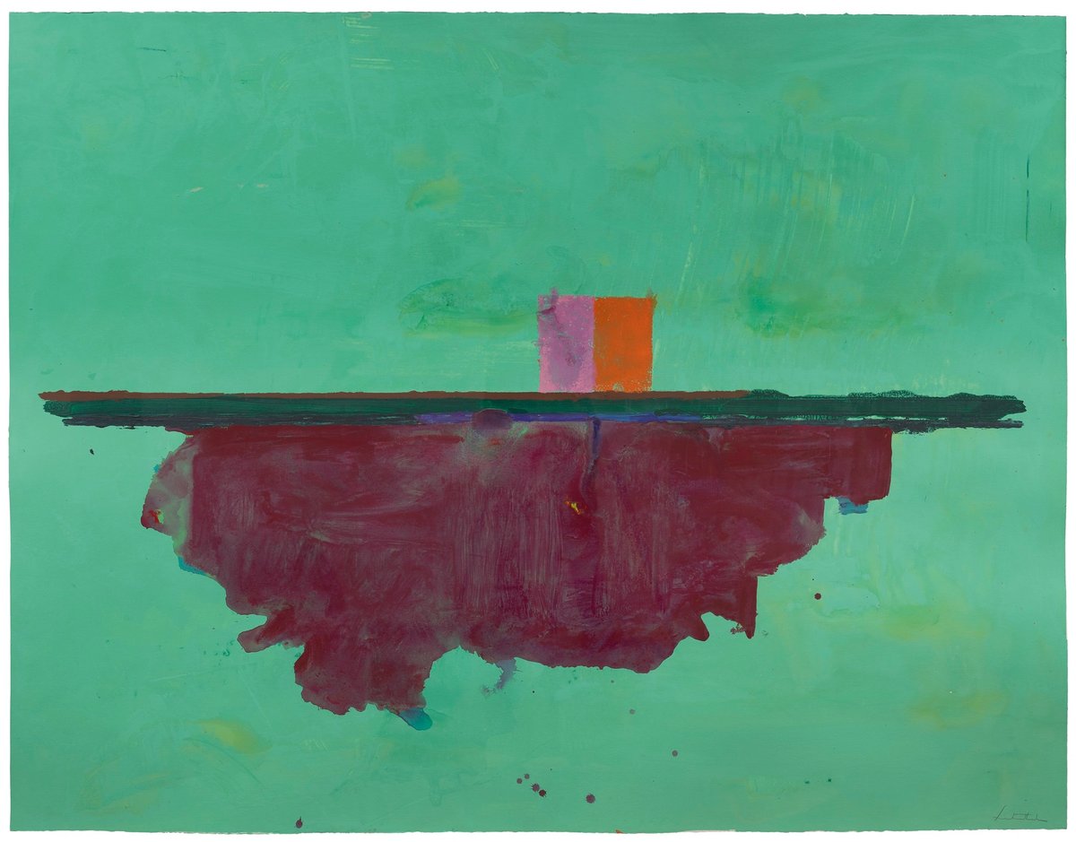 Helen Frankenthaler, Western Dream, 1957, huile sur toile, New York, The Metropolitan Museum of Art. Courtesy de la Helen Frankenthaler Foundation et de Gagosian. Photo Rob McKeever