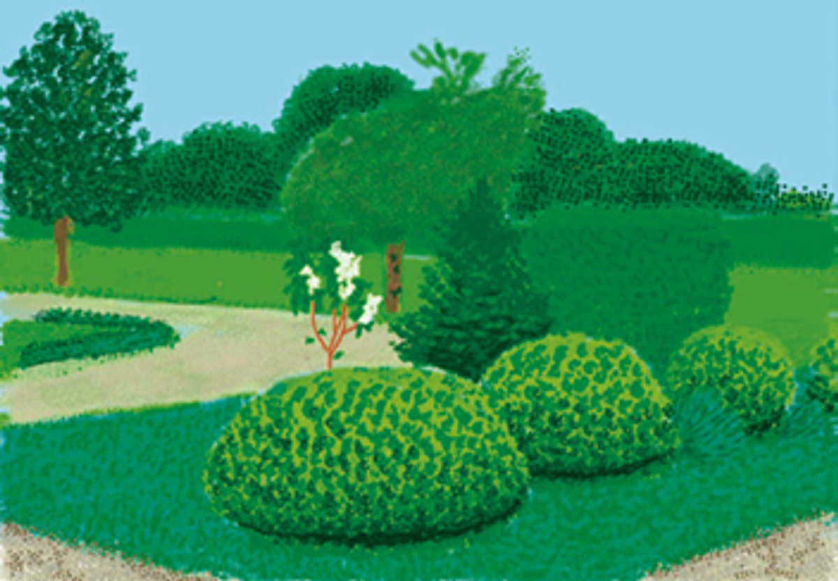 David Hockney, No. 186, 11 avril 2020, peinture sur iPad. © David Hockney