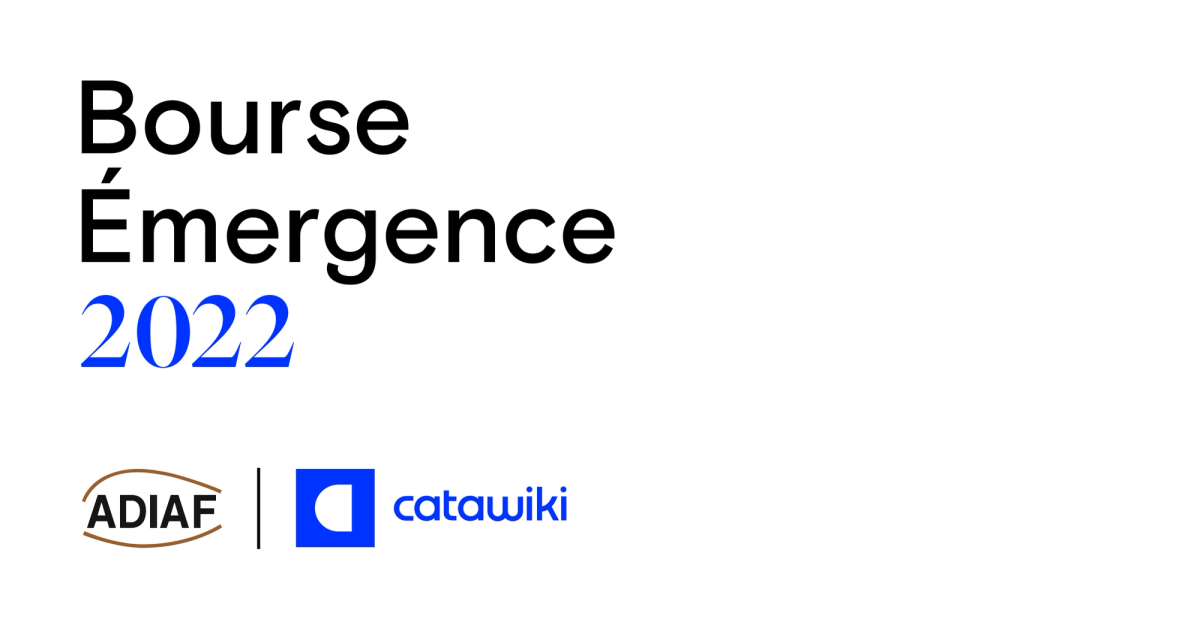 Visuel de présentation des Bourses Émergence Courtesy ADIAF.