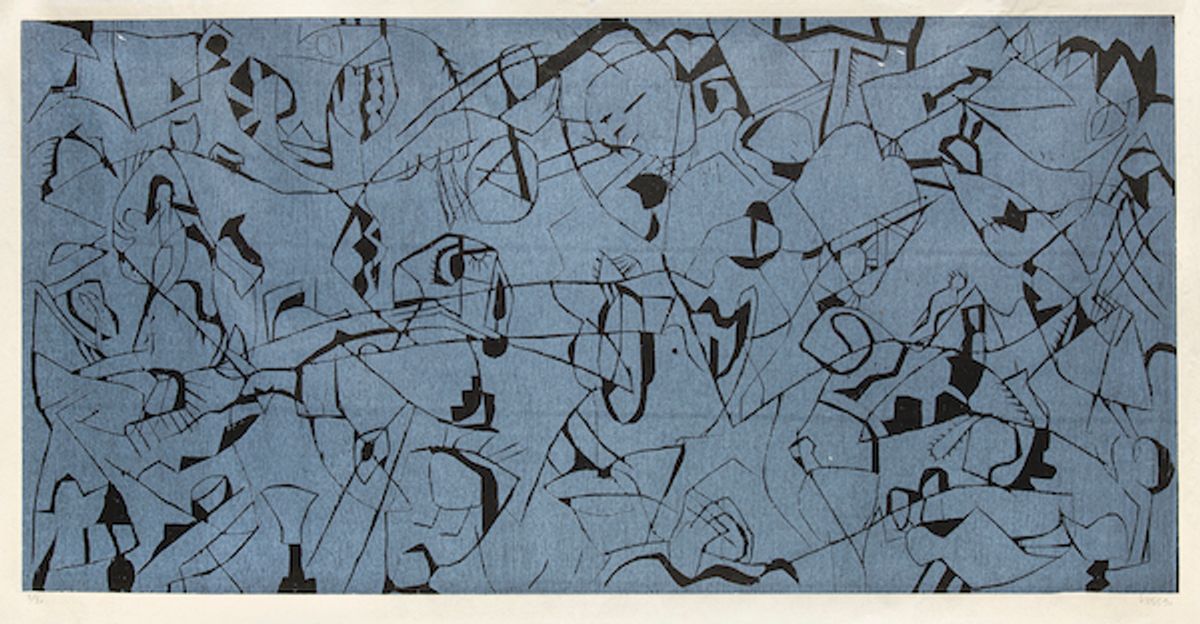 Jan Voss, Amers, 1990, bois gravé, 35 exemplaires, 67,5 x 126 cm. © Jan Voss/ Courtesy Galerie Lelong & Co.