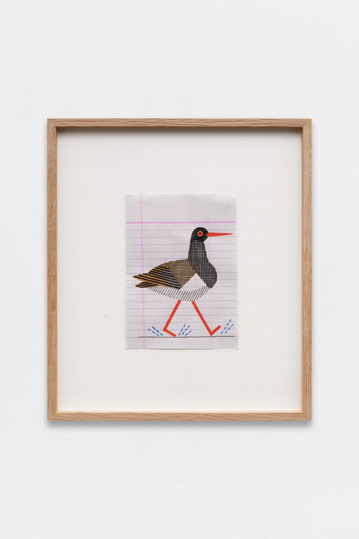 Jochen Gerner, Pie de mer, 2020, feutre sur support imprimé. © D.R.