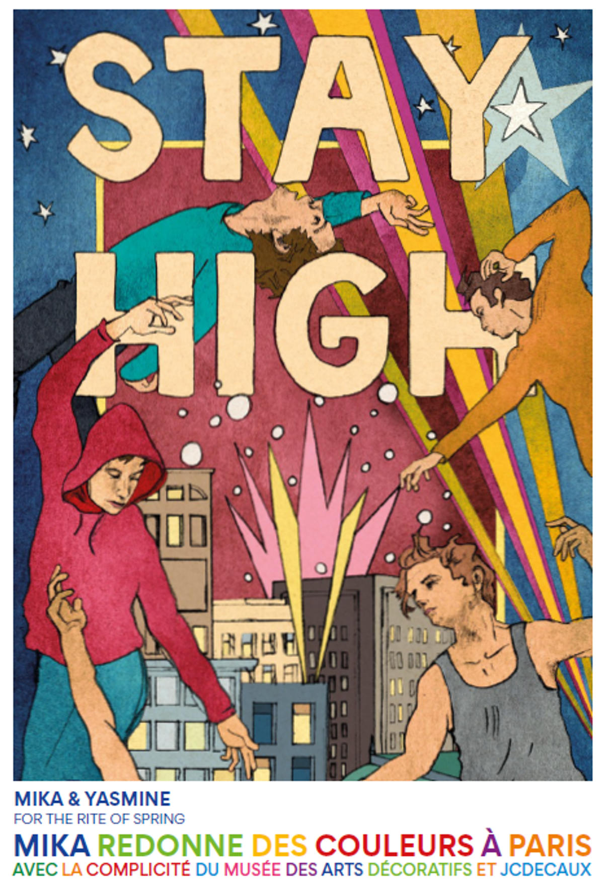 Mika et Yasmine Penniman, Affiche abribus pour le rituel du Printemps, 2021. © Mika et Yasmine