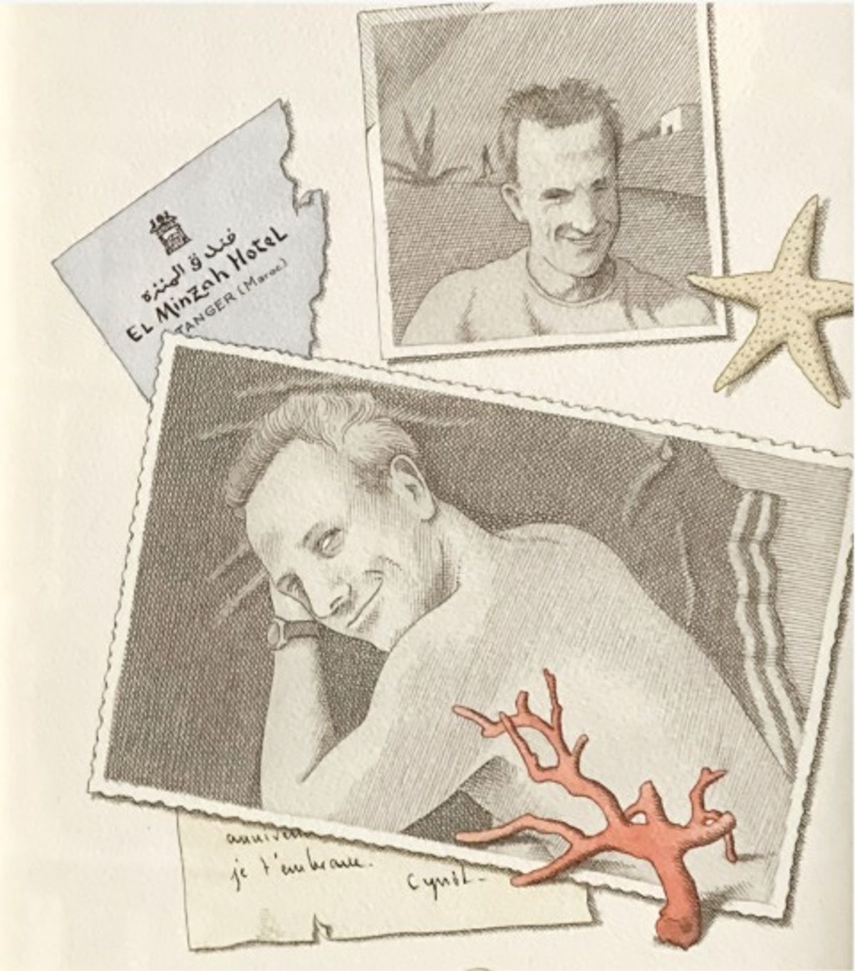 Pierre Le-Tan, Portrait à Tanger, s.d., dessin. © Pierre Le-Tan, courtesy François de Ricqlès. Photo Karim Zeriahen