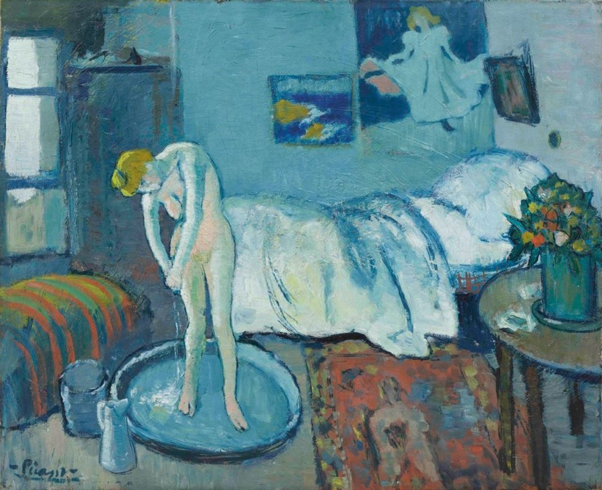 Pablo Picasso, La Chambre bleue, 1901, huile sur toile, The Phillips Collection Washington. © Succession Picasso