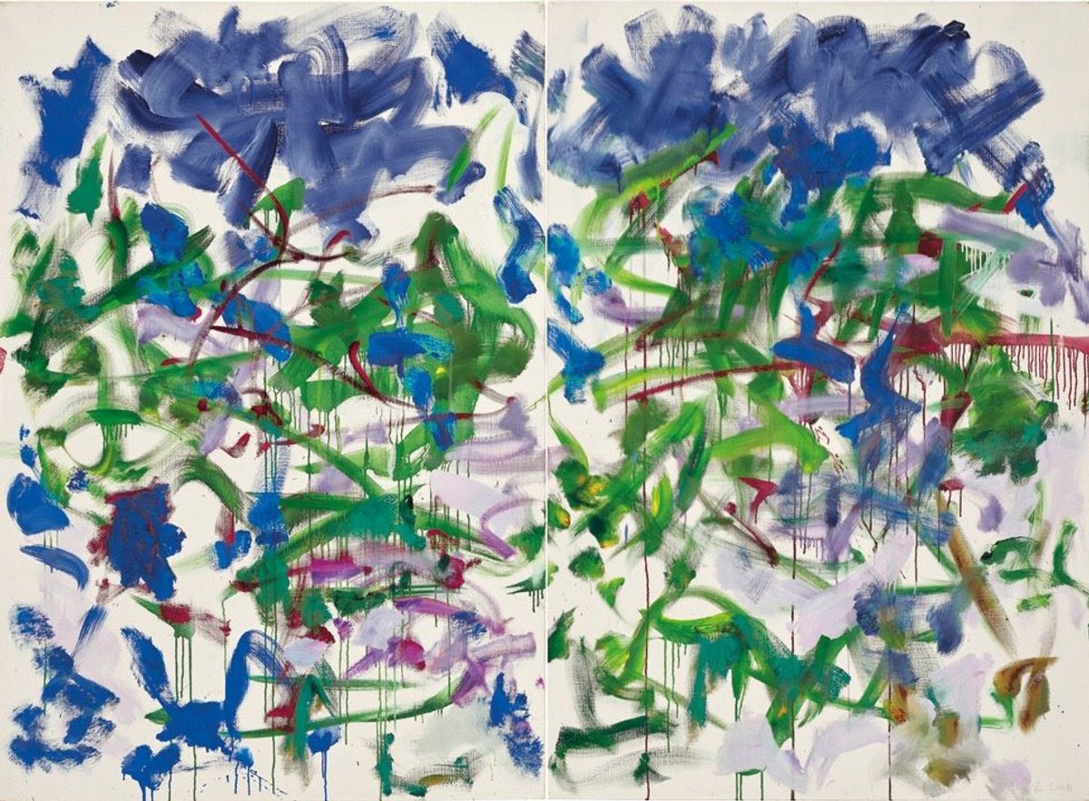 Joan Mitchell, Plain, 1989, huile sur toile, est. 5-7 millions de dollars (4,6-6,4 millions d’euros). © Phillips