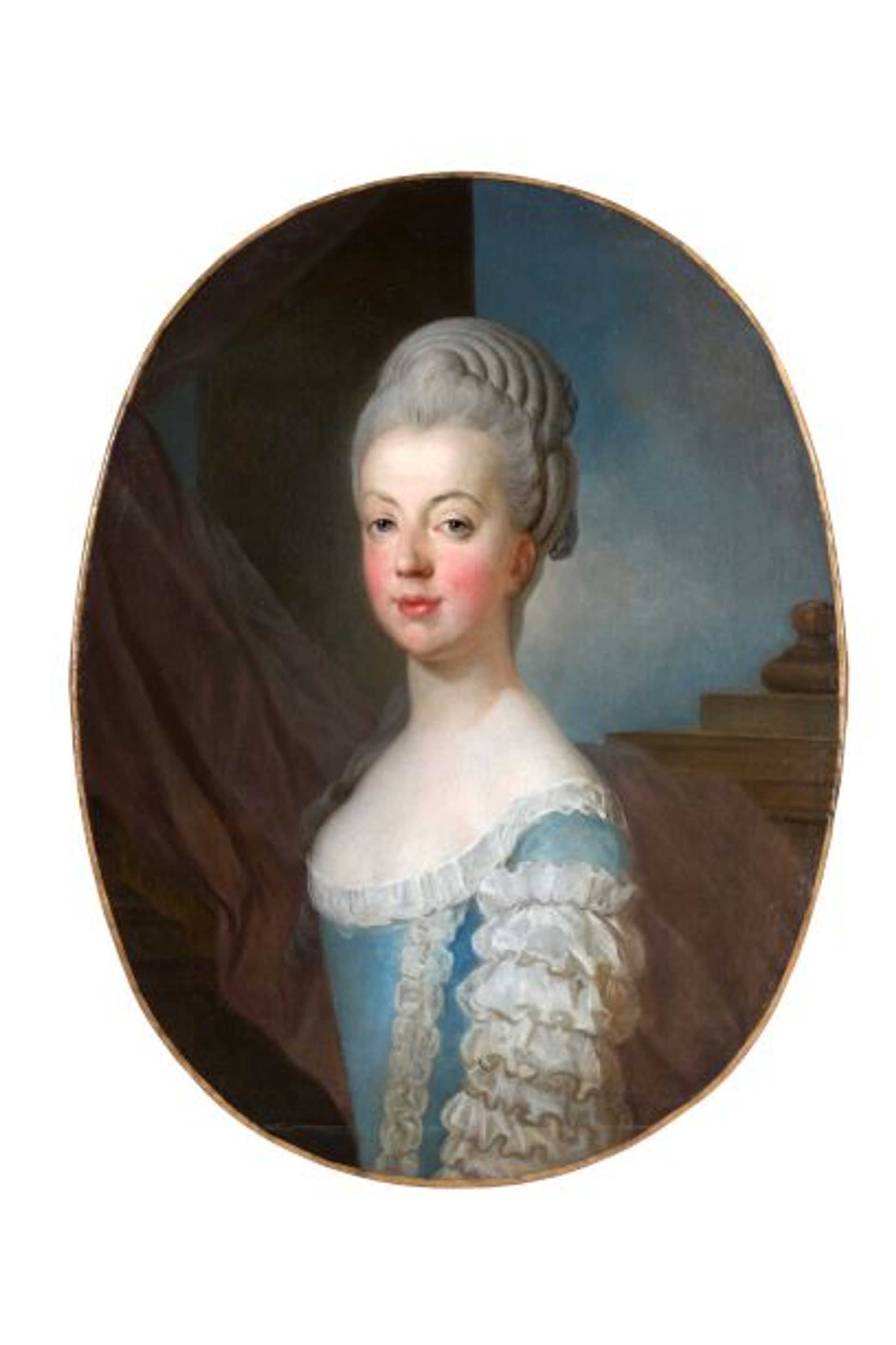 Joseph-Siffred Duplessis, Portrait de la dauphine de France, Marie-Antoinette de Lorraine-Habsbourg (1755-1793), 1771, huile sur toile. Courtesy Aguttes