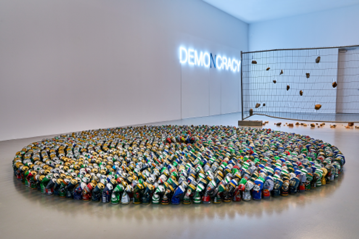 Vue de l’exposition « Kader Attia. Descente au Paradis », MO.CO., Montpellier, 2024. © Kader Attia. Photo Laurent Lecat