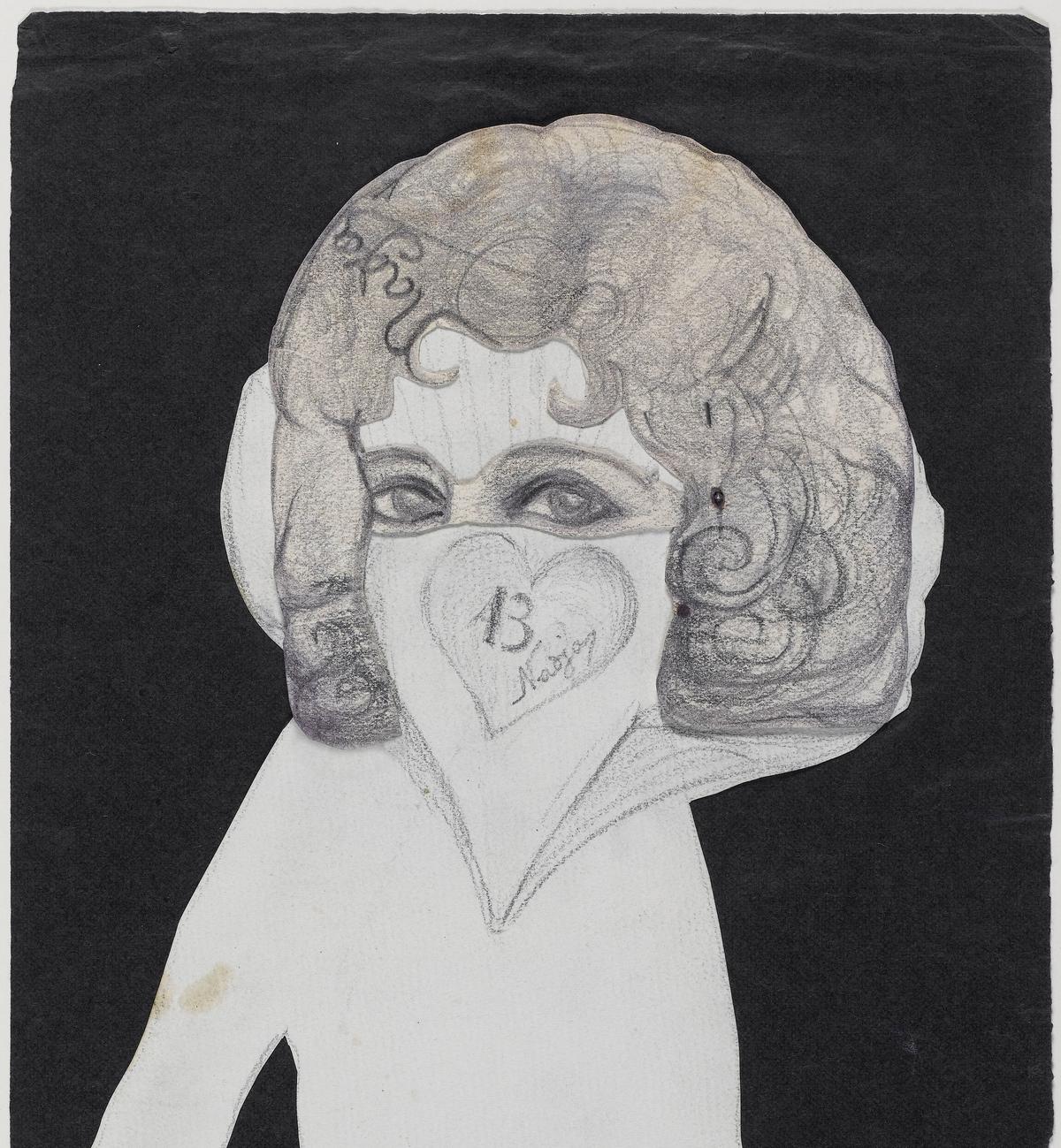 Dessin de Léona Delcourt (1902-1941), à qui André Breton donne le nom de Nadja dans son récit. © Centre Pompidou, musée national d’Art moderne