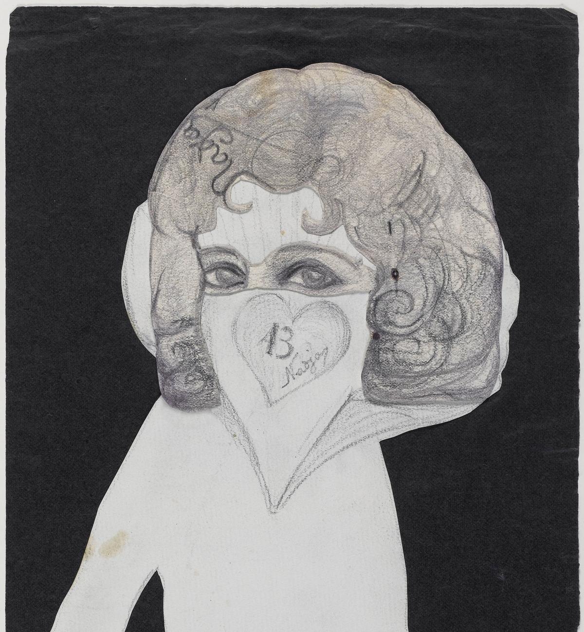 Dessin de Léona Delcourt (1902-1941), à qui André Breton donne le nom de Nadja dans son récit. © Centre Pompidou, musée national d’Art moderne
