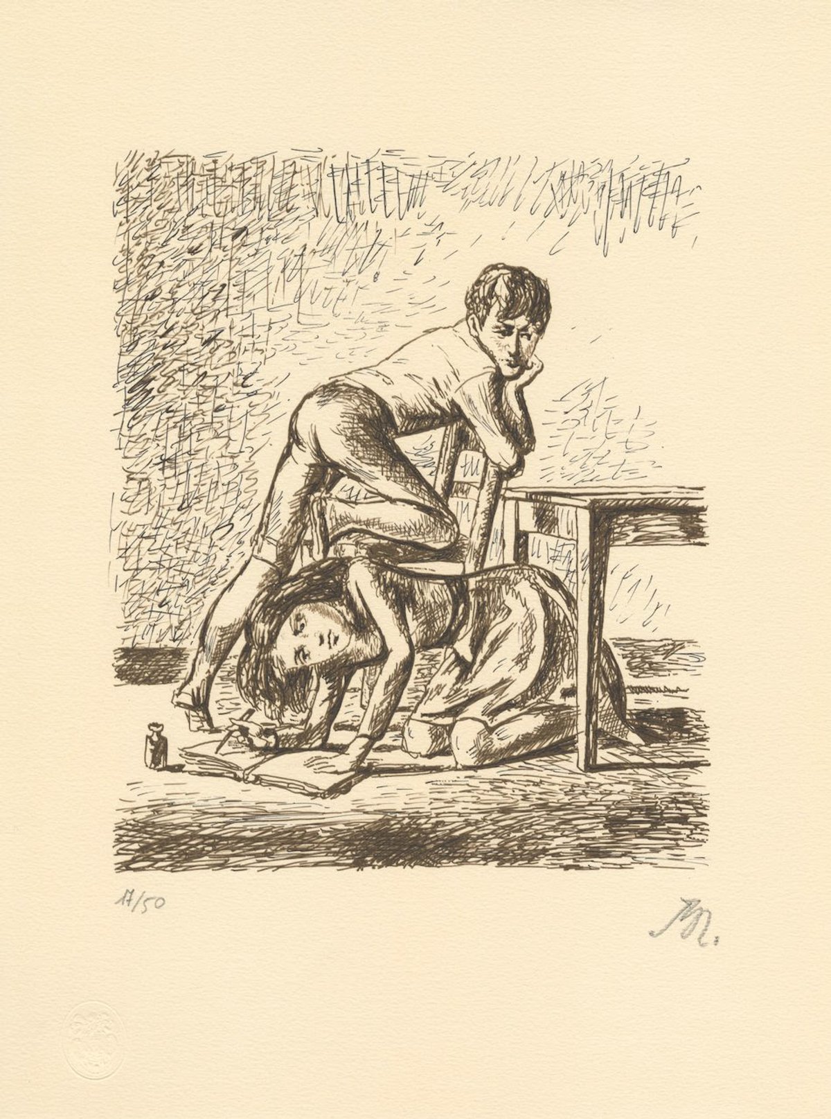 Balthus, Emily Brontë, Wuthering Heights (Les Hauts de Hurlevent), 1989, Paris, Librairie Séguier. Courtesy Ingert