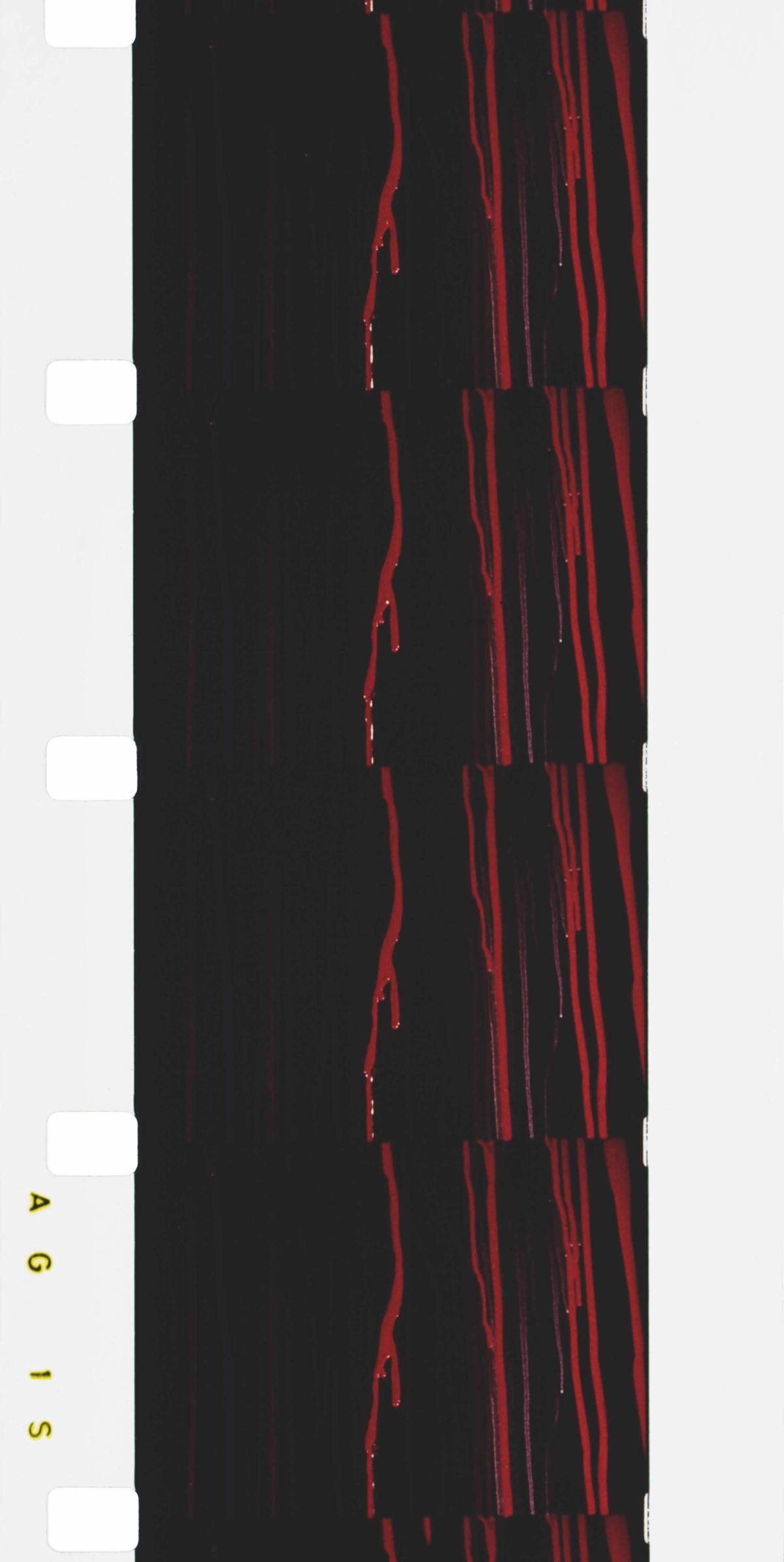 Marie Menken, Drips and Strips, 1961-1963, film 16 mm, couleur, silencieux, 3’, New American Cinema Group, Inc – The Film Maker’s Cooperative. Photo : Centre Pompidou, MNAM-CCI/Dist. RMN-GP. Courtesy of Anthology Film Archives