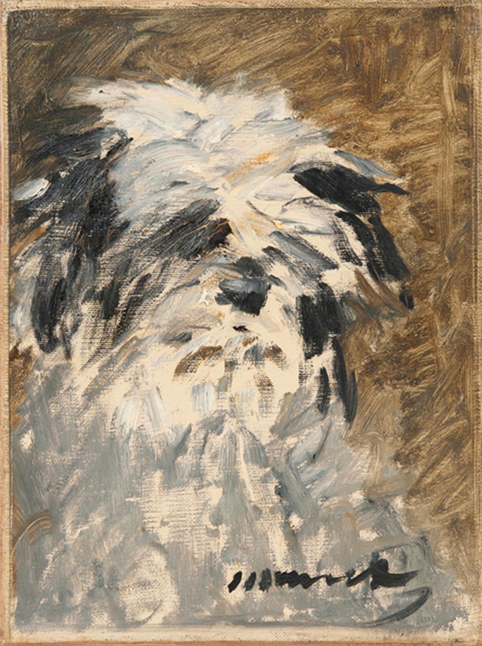 Édouard Manet, Portrait de Minnay, vers 1879, huile sur toile, 32,5 x 24,5 cm. Vendu 520 800 euros. Courtesy Drouot