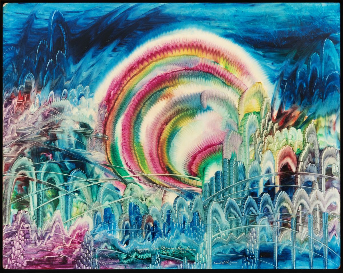 Eugene Von Bruenchenhein, Wand of the Genii, 1956. Courtesy Outsider Art Fair