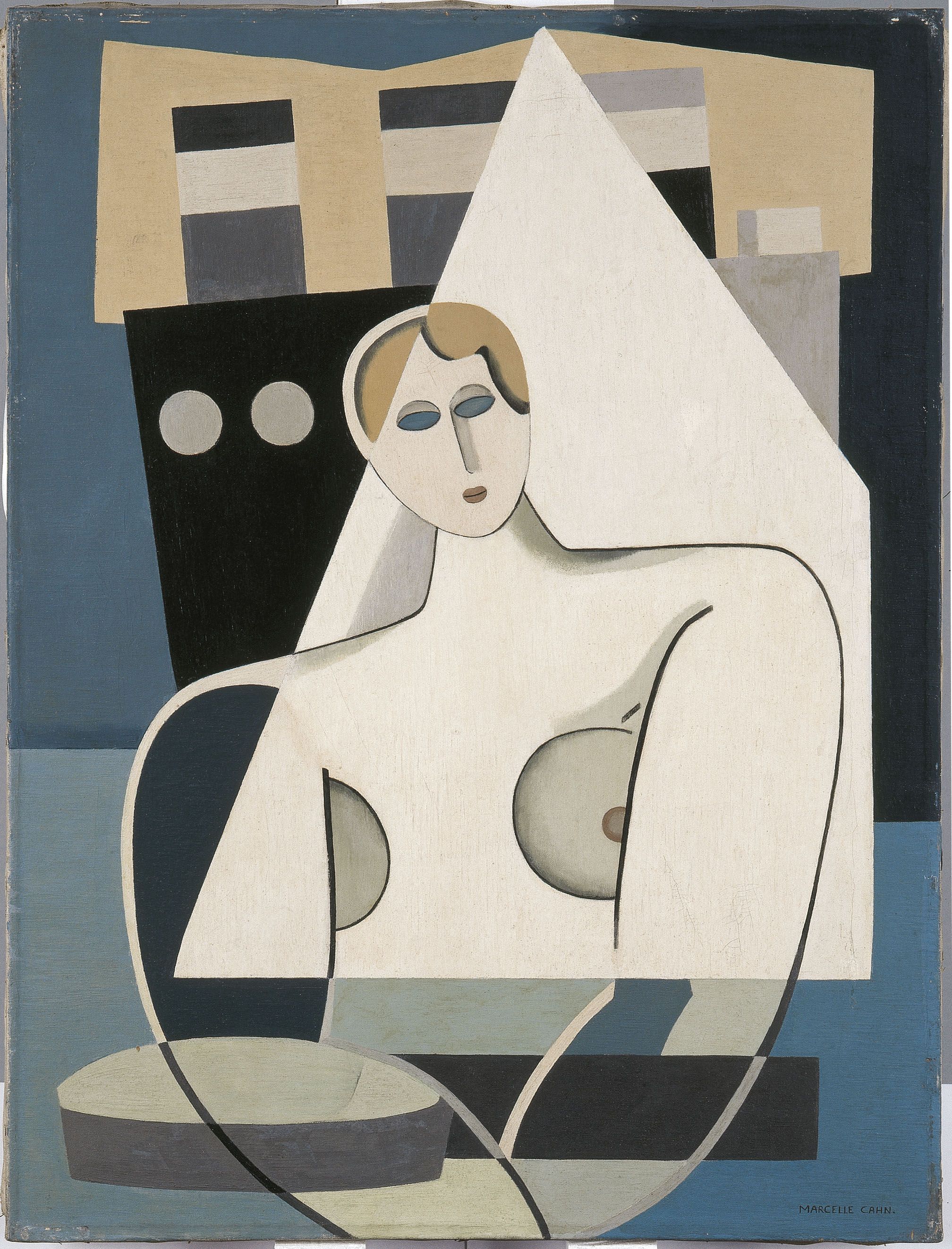 Marcelle Cahn, Femme et voilier, 1926-1927, huile sur toile, Strasbourg, MAMCS. © Musées de la Ville de Strasbourg.  Photo Angèle Plisson
