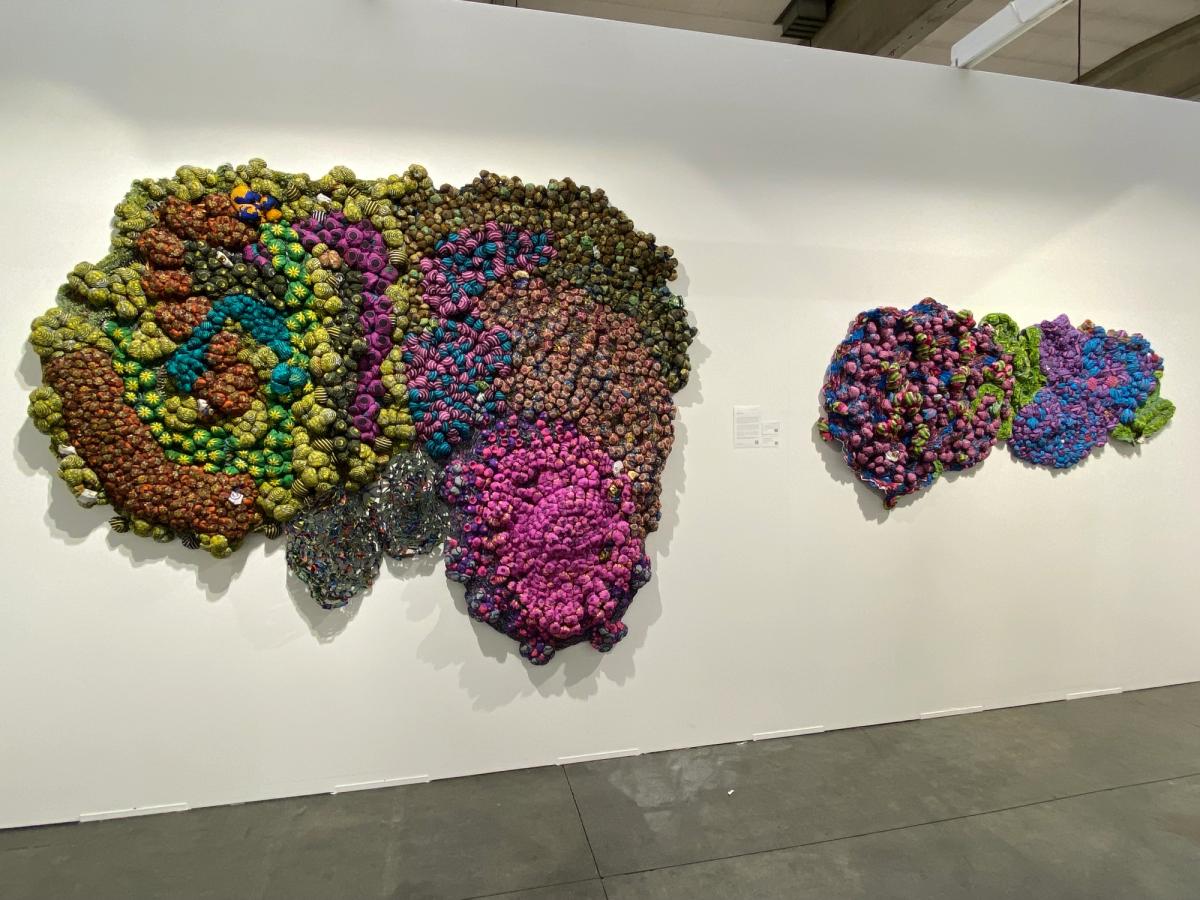 Samuel Nnorom, Yellow Roses Rough Diamond et Journey to the centre, 2023. Galerie Revel. Courtesy de l'artiste. Photo B.M.