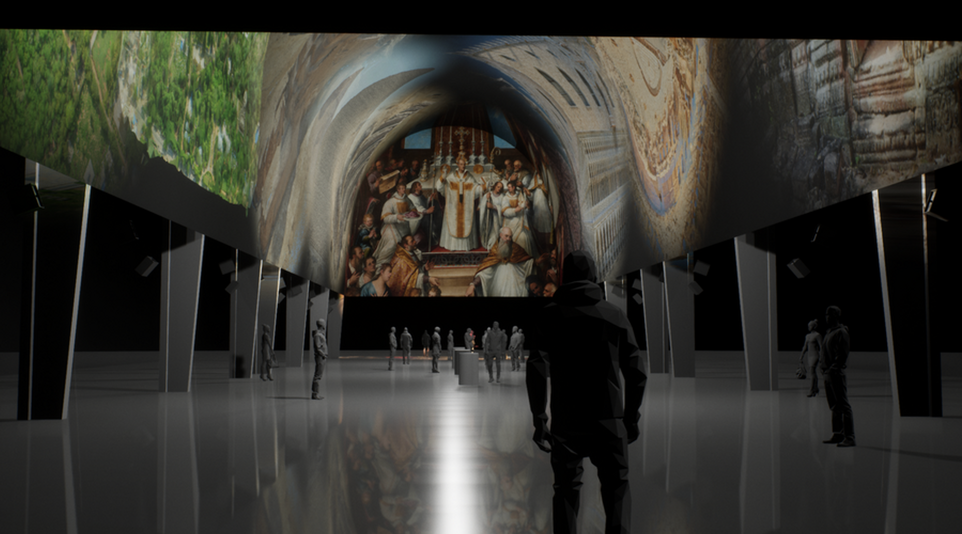 Modélisation du « Centre de lumières », muséum immersif du patrimoine mondial, situé dans la Berne Ouest de la Saline royale d'Arc-et-Senans. © D.R.