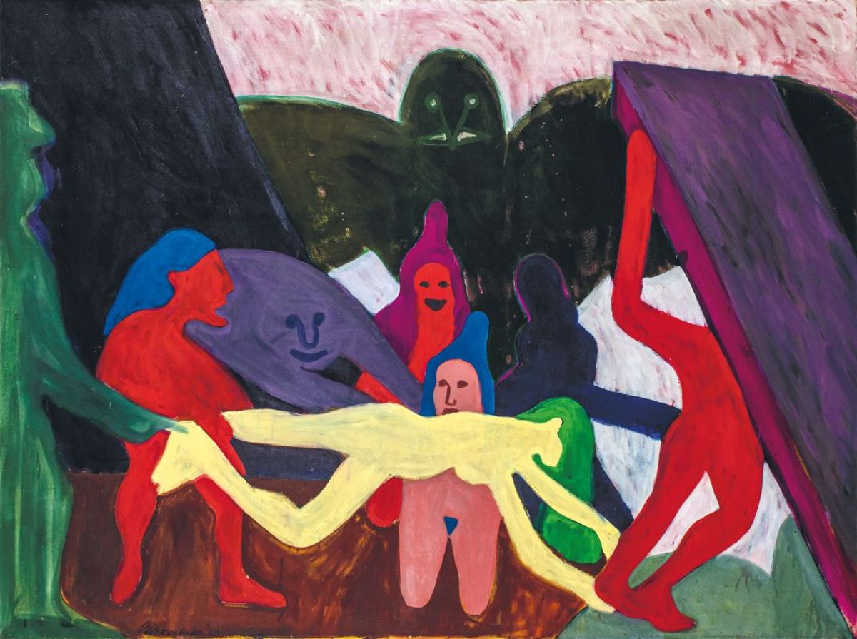 Bob Thompson, The Struggle (La Lutte), 1963, huile sur toile. Courtesy de Michael Rosenfeld Gallery LLC, New York