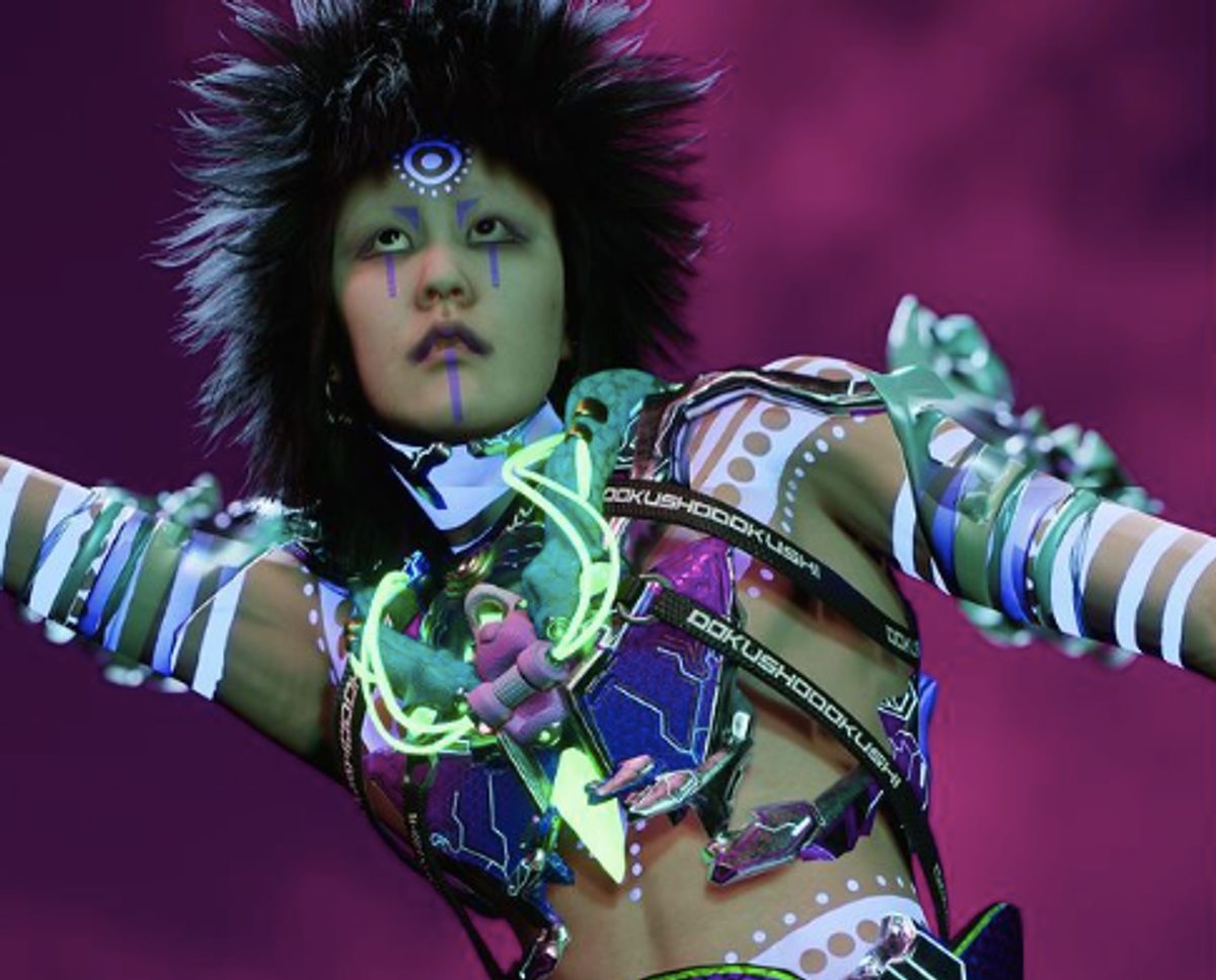 Lu Yang, Doku hungry ghost look. Courtesy Lu Yang