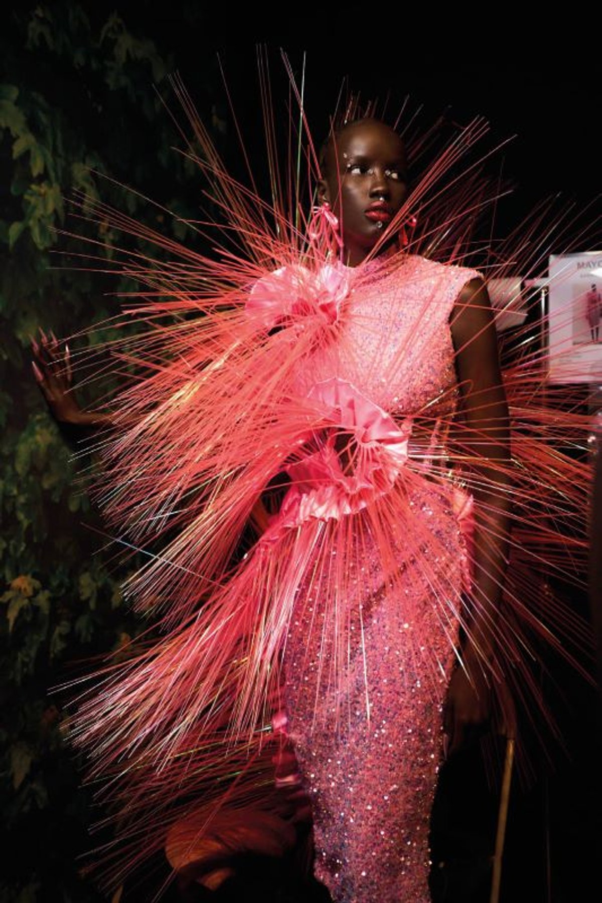 Germanier, robe de prêt-à-porter, collection « Les Épineuses », automne-hiver 2024-2025. © Germanier