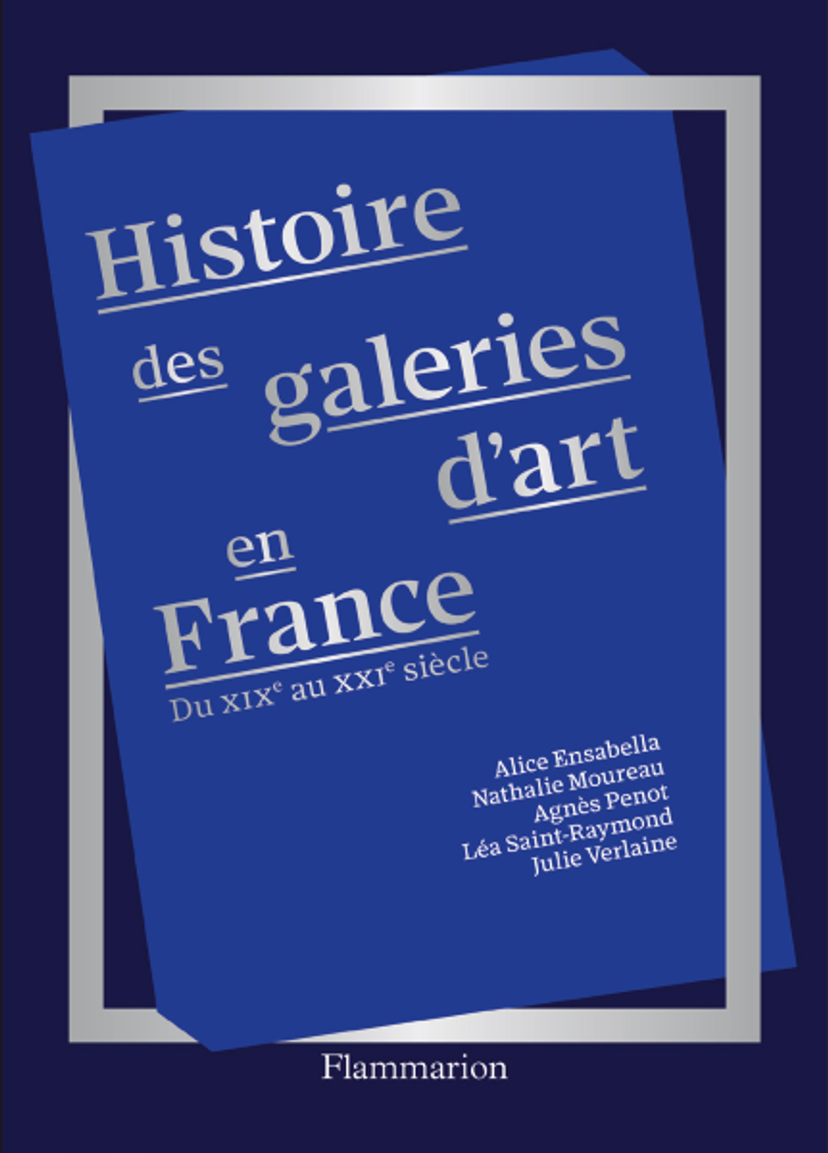 Alice Ensabella, Nathalie Moureau, Agnès Penot, Léa Saint-Raymond et Julie Verlaine, Histoire des galeries d’art en France du XIXe au XXIe siècle, Paris, Flammarion, 2024, 576 pages, 38 euros.