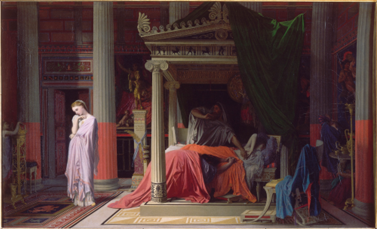 Jean-Auguste-Dominique Ingres, Antiochus et Stratonice ou La Maladie d’Antiochus, 1840, huile sur toile, Chantilly, musée Condé. © RMN/Harry Bréja