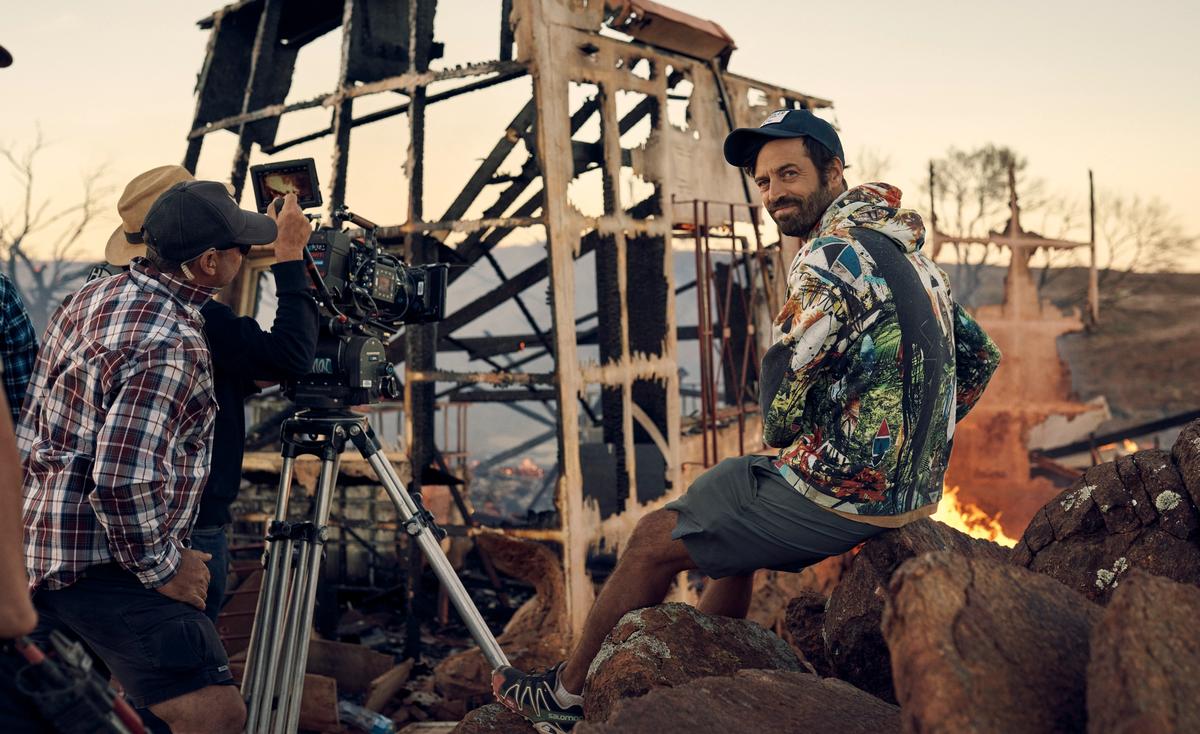 Benjamin Millepied sur le tournage de Carmen, 2022. © D.R.