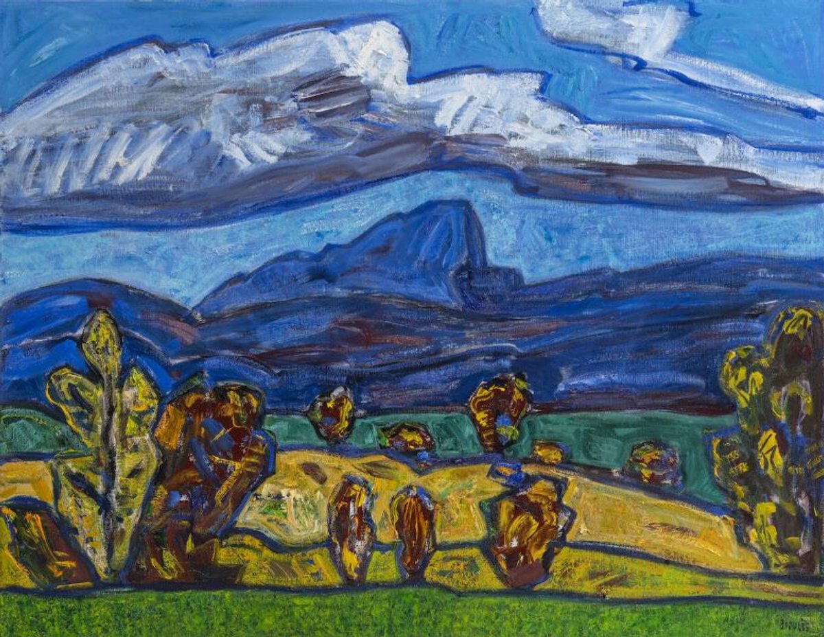 Vincent Bioulès, Le Grand vent, 2024, huile sur toile, 89 x 116 cm. Courtesy Galerie La Forest Divonne