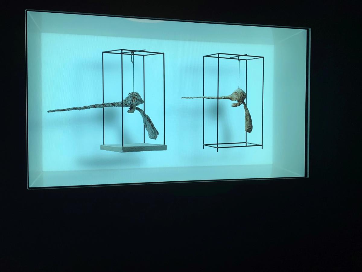 Vue de l'hologramme du Nez de Giacometti avec le dispositif Proto. © Institut Giacometti

