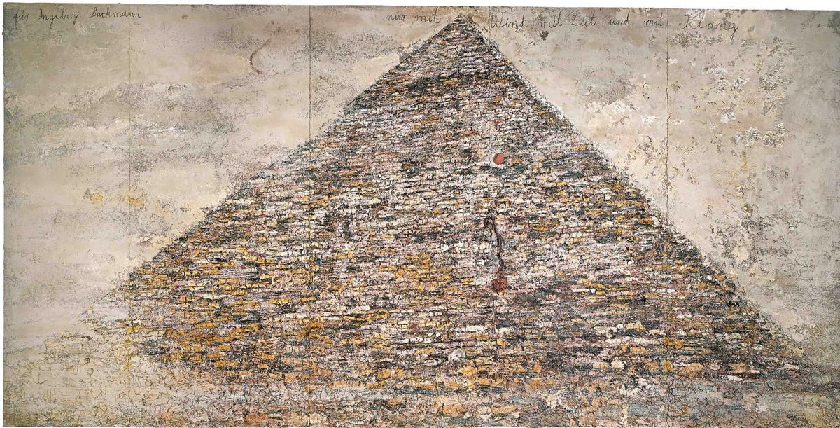 Anselm Kiefer, Seulement avec le vent, le temps et le son, 1997, acrylique et émulsion sur toile. © Guggenheim Bilbao Museoa