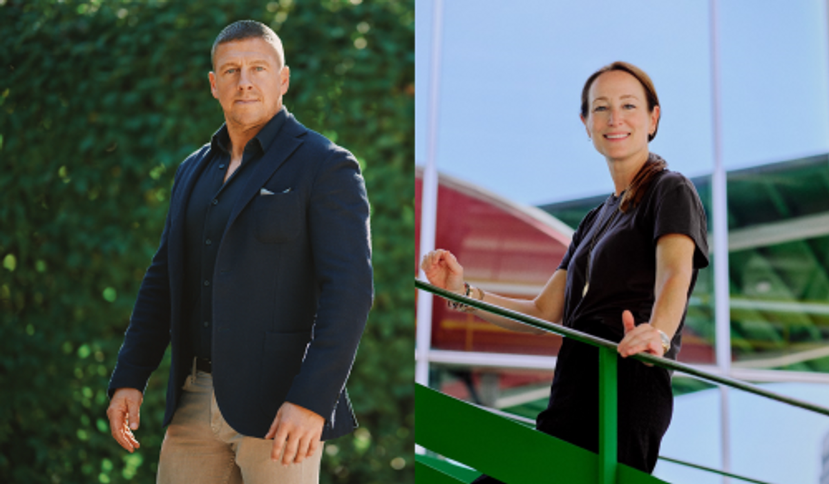 Craig Hepburn (à gauche), Chief Digital Officer, Art Basel. Photo Anoush Abrar pour Art Basel. Courtesy of Art Basel ; et Hayley Romer, Chief Growth Officer, Art Basel. Photo Noé Cotter pour Art Basel. Courtesy Art Basel