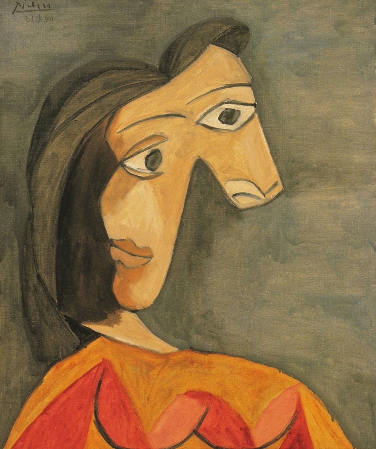 Pablo Picasso, Le Corsage orange – Dora Maar, 1940, huile sur toile, Erstein, musée Würth. © Succession Picasso. Courtesy Leopold Museum. Photo Volker Naumann, Schönaich