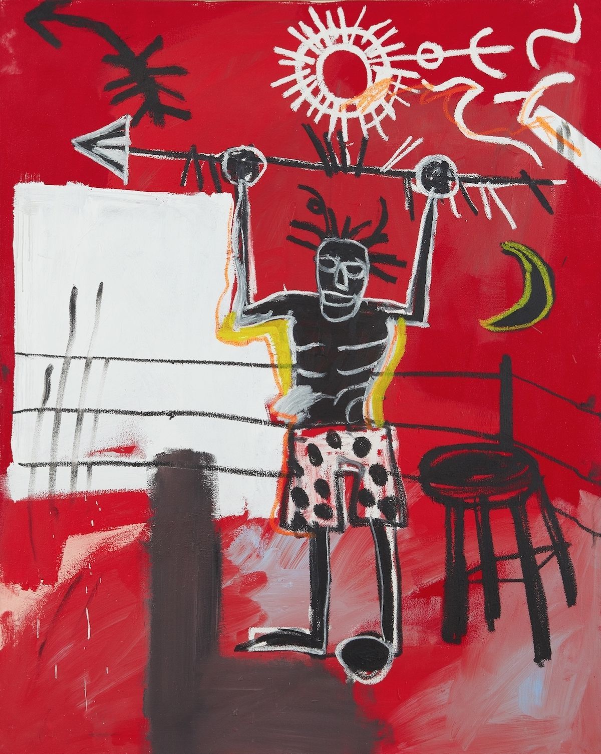 Jean-Michel Basquiat, The Ring, 1981. Vendu 15 millions de dollars. Courtesy Phillips