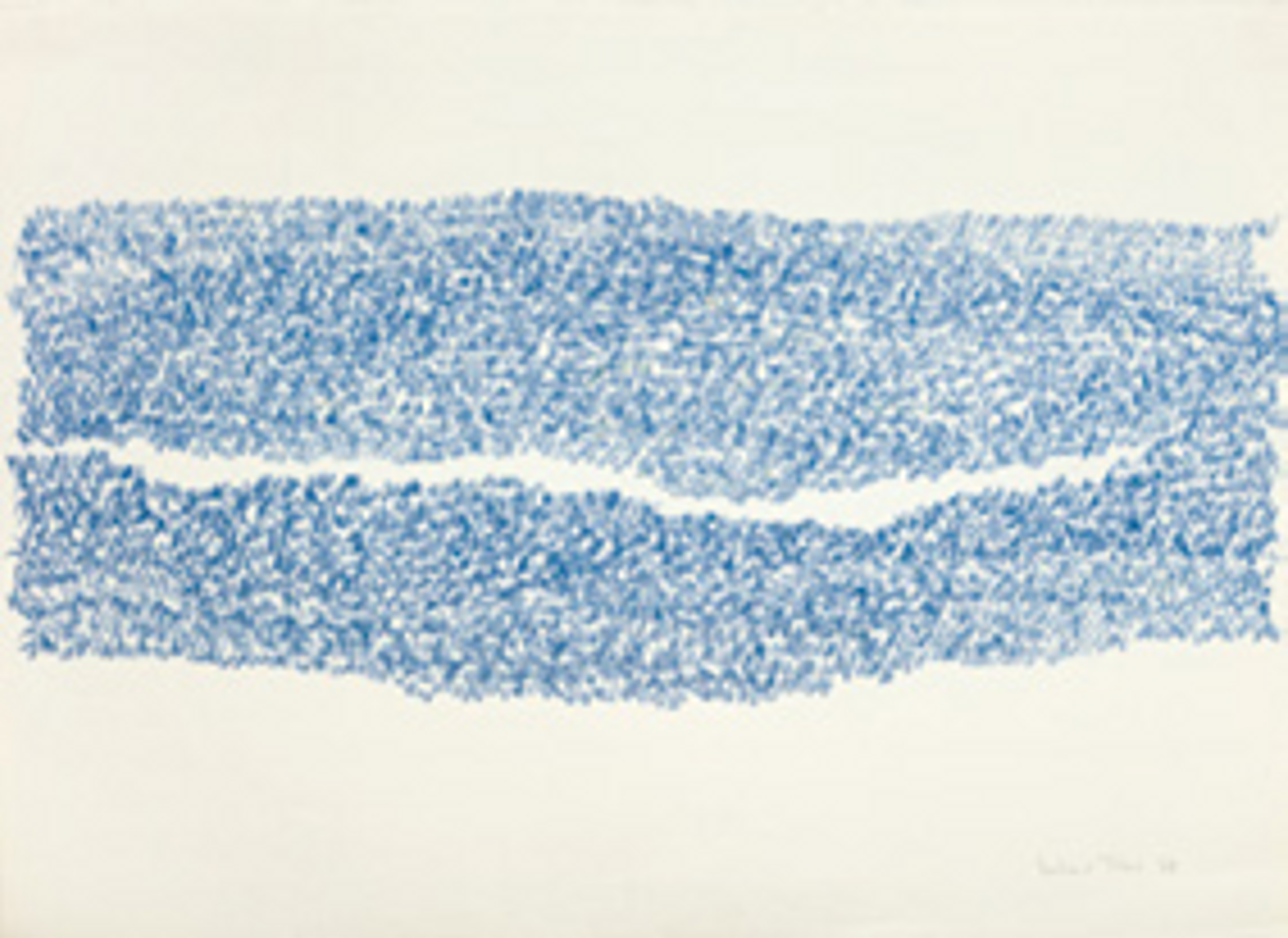 Irma Blank, Eigenschriften, Senza titolo, 1968, pastel sur papier. Courtesy de l’artiste et P420, Bologne. Photo C. Favero.