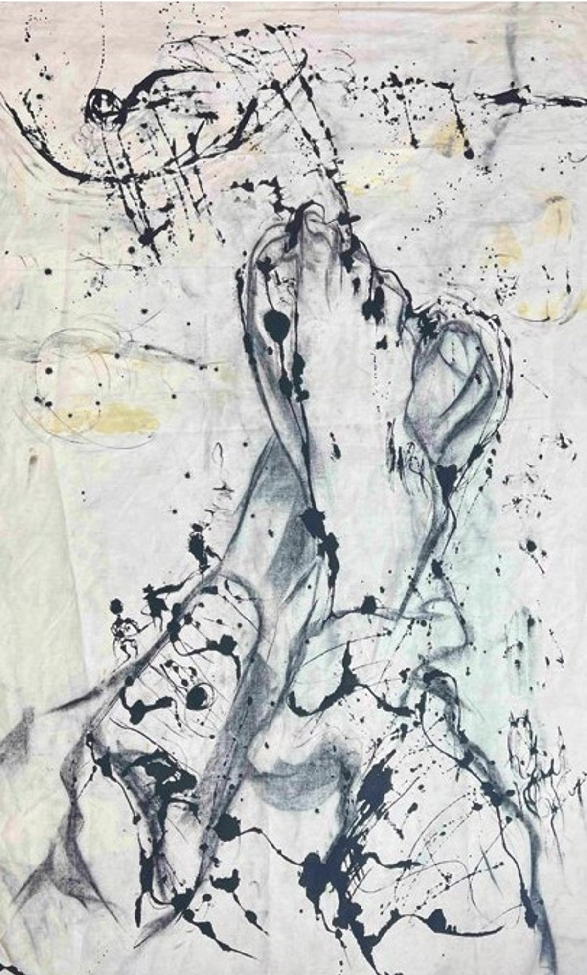 Oussamah Ghandour, Dreamer, 2017, encre et fusain sur toile. Courtesy de Blue Avenue