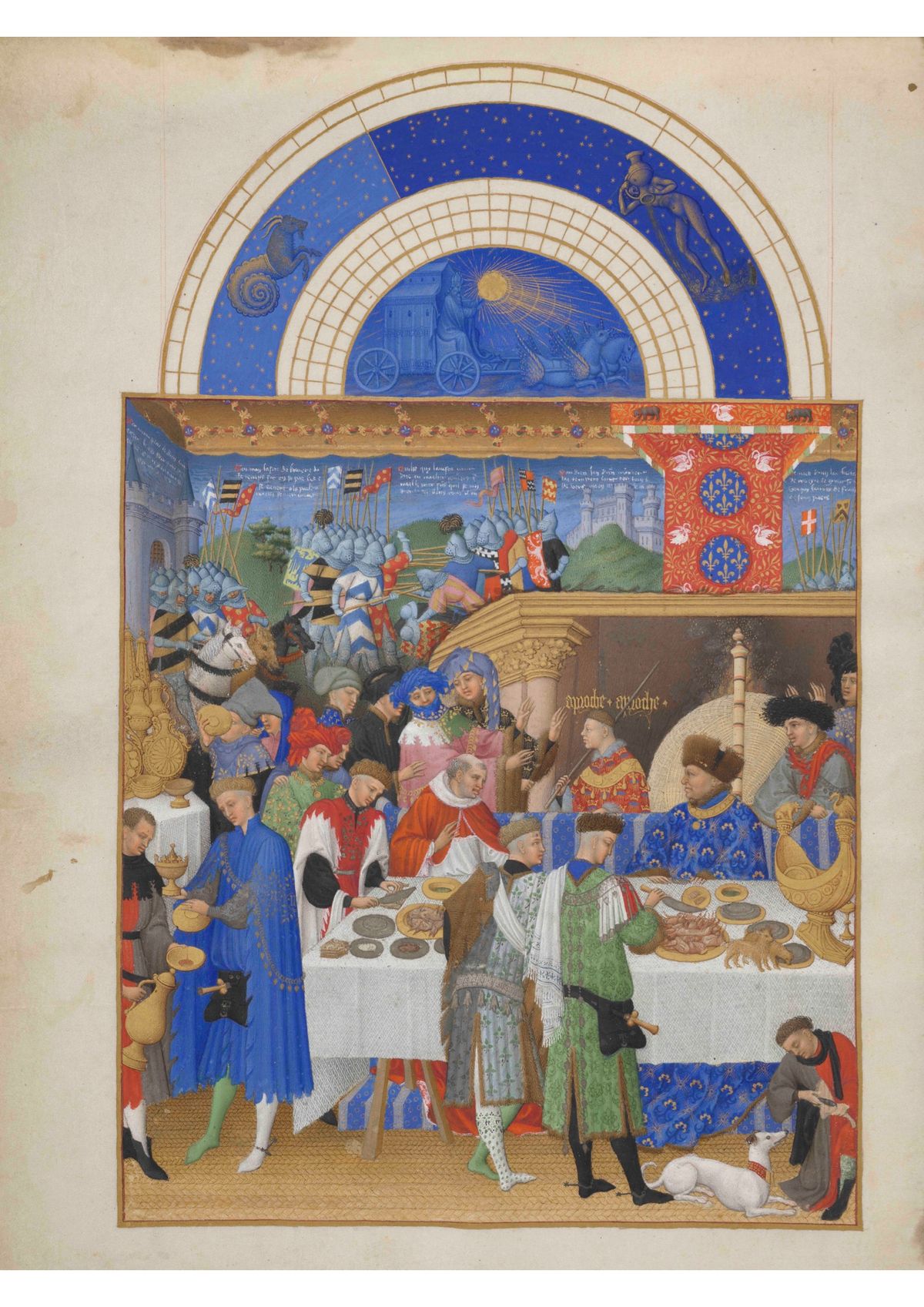 Janvier, dans le calendrier des Très Riches Heures du duc de Berry, 1411-1485, Paris et Bourges. © RMN-Grand Palais, Domaine de Chantilly/ Michel Urtado