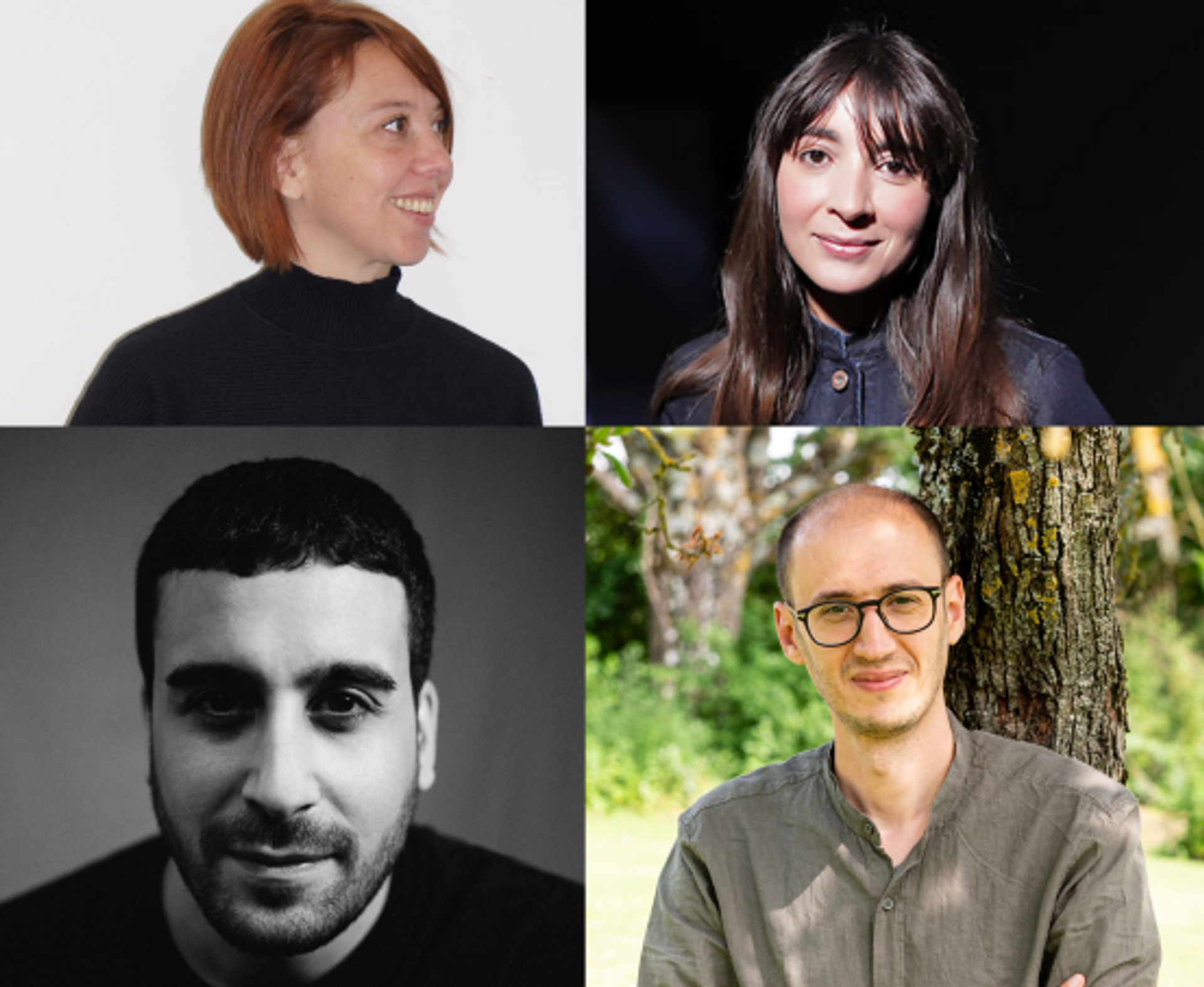 Bertille Bak, Bouchra Khalili, Tarik Kiswanson et Massinissa Selmani, les quatre artistes nommés pour le Prix Marcel Duchamp 2023. 