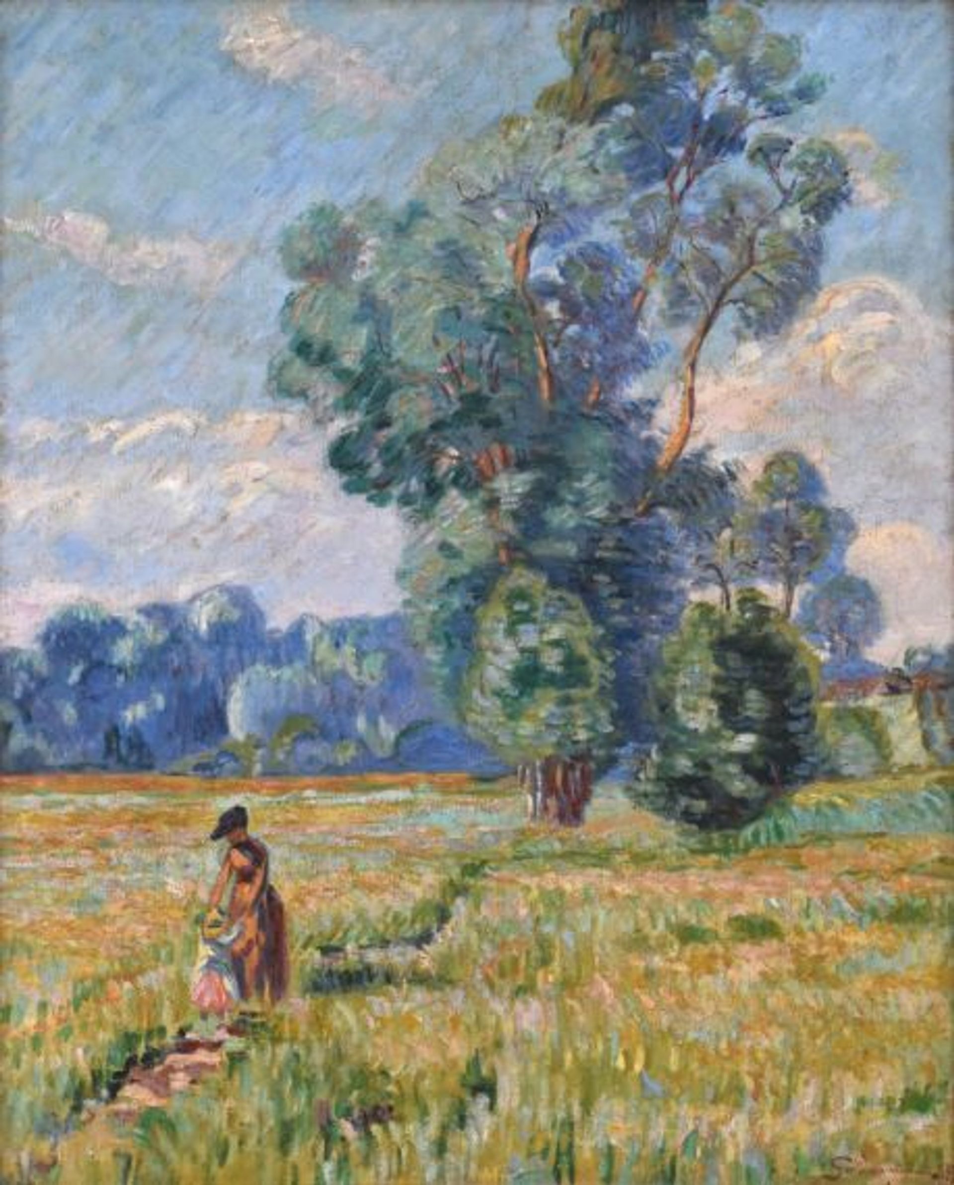 Armand Guillaumin, Femme et enfant dans un paysage, 1890, huile sur toile, est. 40 000-60 000 euros. 

© Yann Le Mouel