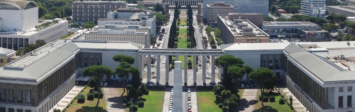 Le Museo delle Civiltà situé à EUR, quartier de Rome conçu par Benito Mussolini pour être une vitrine architecturale du fascisme. © Museo delle Civiltà - Museo Italo Africano « Ilaria Alpi »