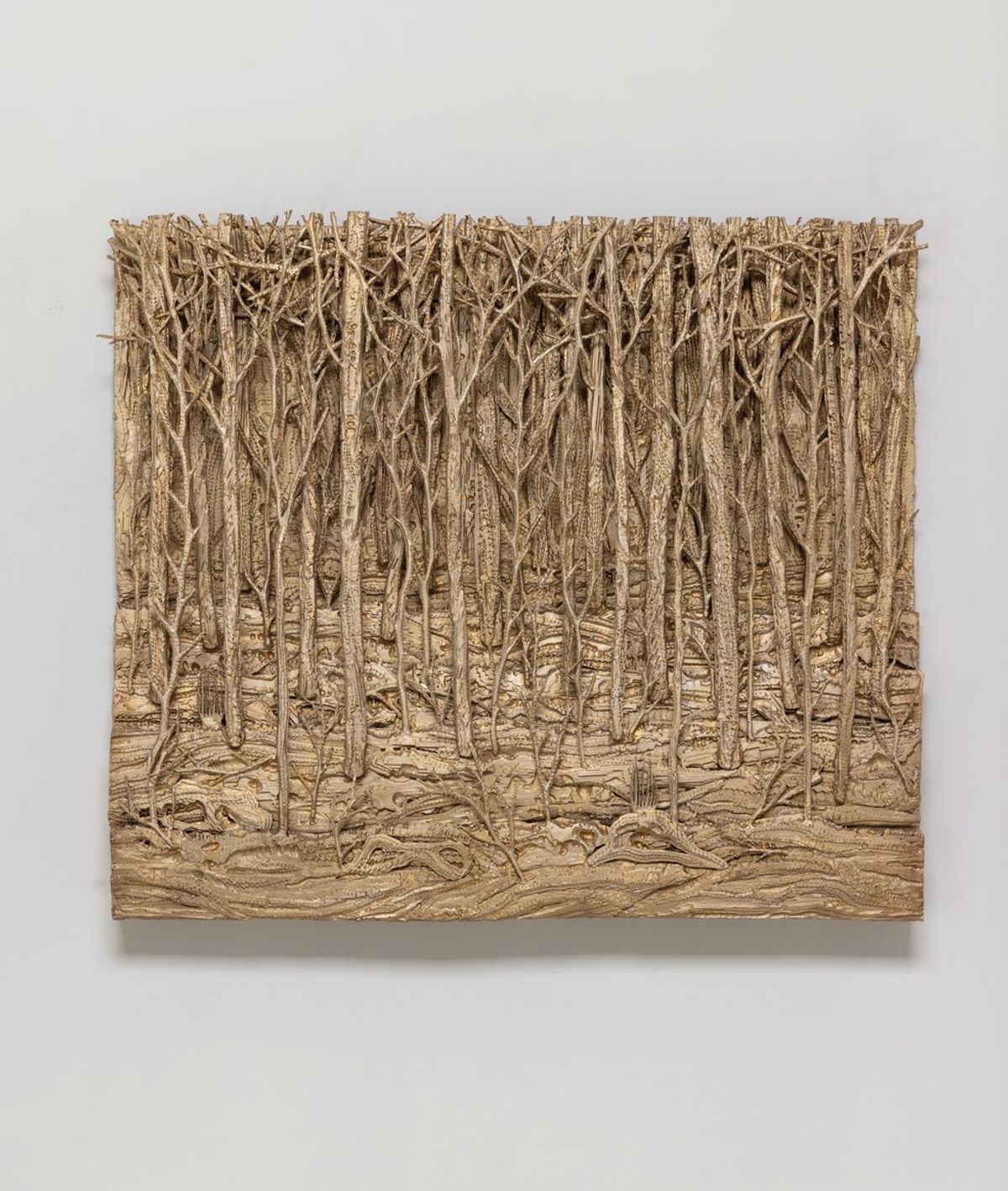 Eva Jospin, Petit Bois, série Vanishing Points, 2024, bois et carton. Courtesy de l’artiste et de la galerie Mariane Ibrahim