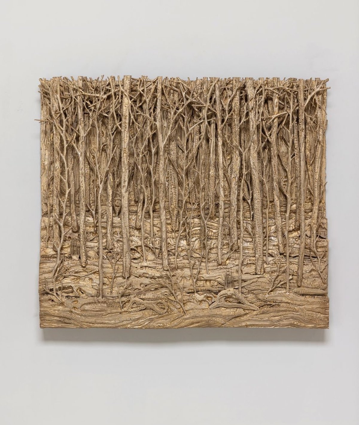 Eva Jospin, Petit Bois, série Vanishing Points, 2024, bois et carton. Courtesy de l’artiste et de la galerie Mariane Ibrahim