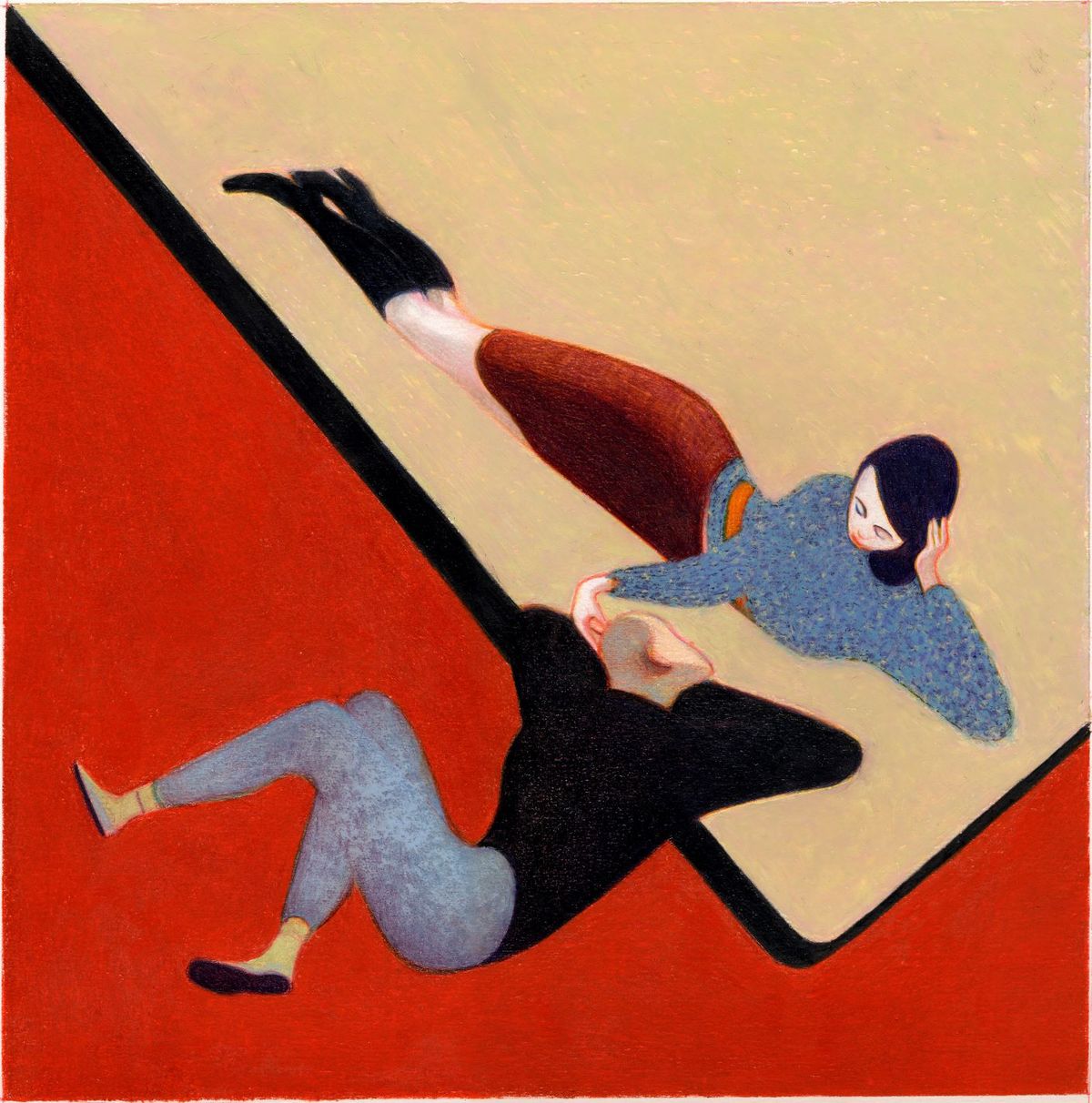 Lorenzo Mattotti, Stanze, sérigraphie 12 couleurs sur papier Fabriano Rosaspina 285 g. Édition limitée à 100 exemplaires, numérotés et signés. Prix : 220 euros. © Lorenzo Mattotti. Courtesy galerie Martel, Paris