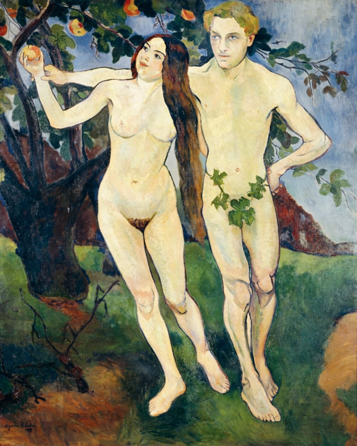 Suzanne Valadon, Adam et Éve, 1909, huile sur toile, 162 × 131 cm. Achat de l’État, 1937, Paris, Centre Pompidou - Musée national d’art moderne, Inv. AM 2325 P.
© Centre Pompidou, MNAM-CCI/Philippe Migeat/ Dist. GrandPalaisRmn