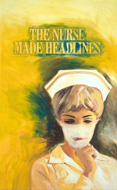 Richard Prince, The Nurse Made Headlines (L’Infirmière fait les gros titres), 2005, jet d’encre et acrylique sur toile. © Richard Prince Studio