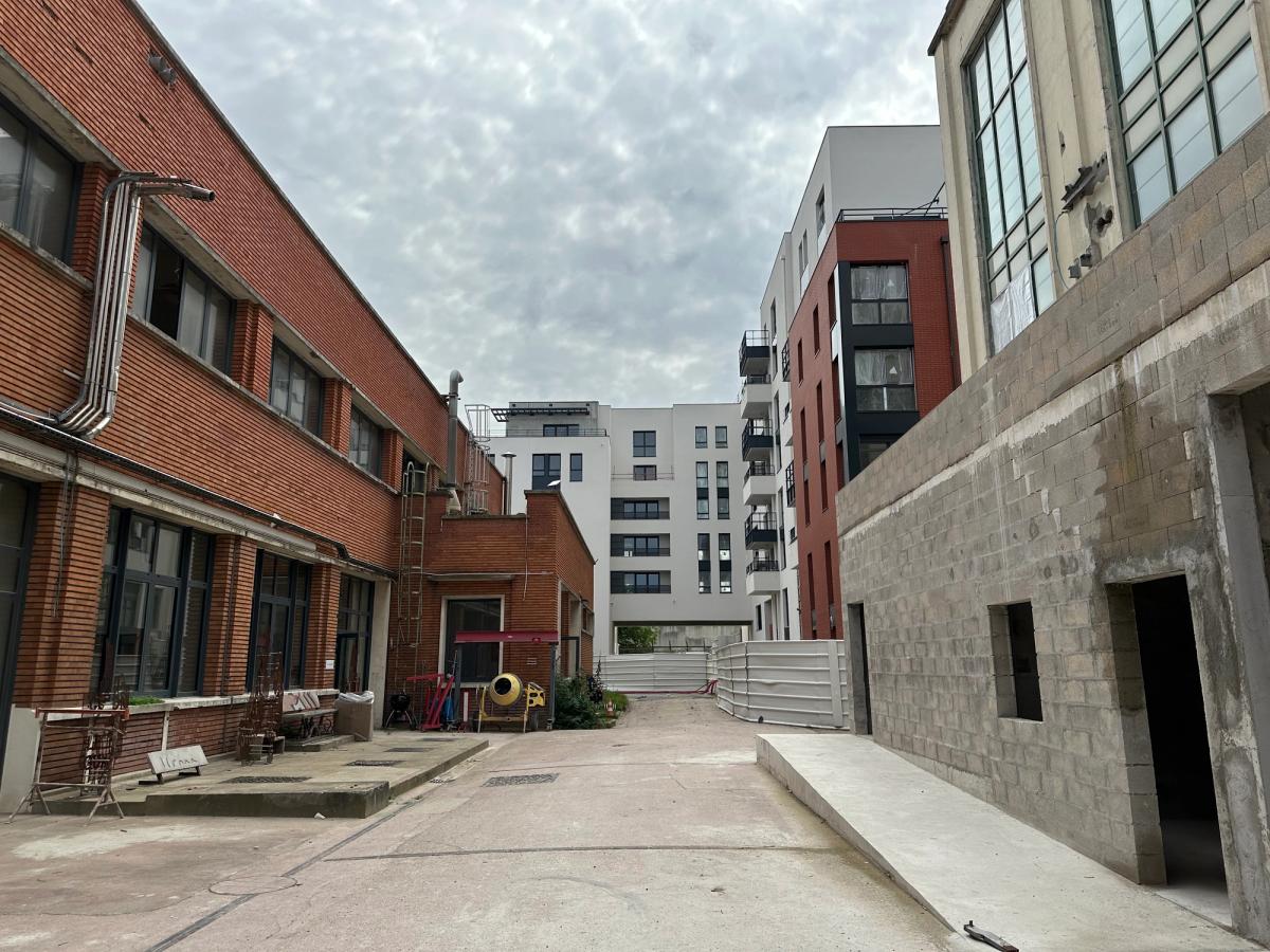 Vue du nouveau quartier culturel FAST de la Fondation Fiminco en travaux à Romainville, le 24 mai 2024. Photo : Philippe Régnier