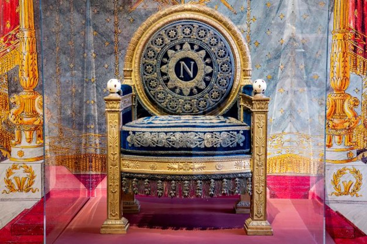 Vue de l’exposition «Palais disparus de Napoléon», Galerie des Gobelins, Paris, 2021. Photo Thibaut Chapotot