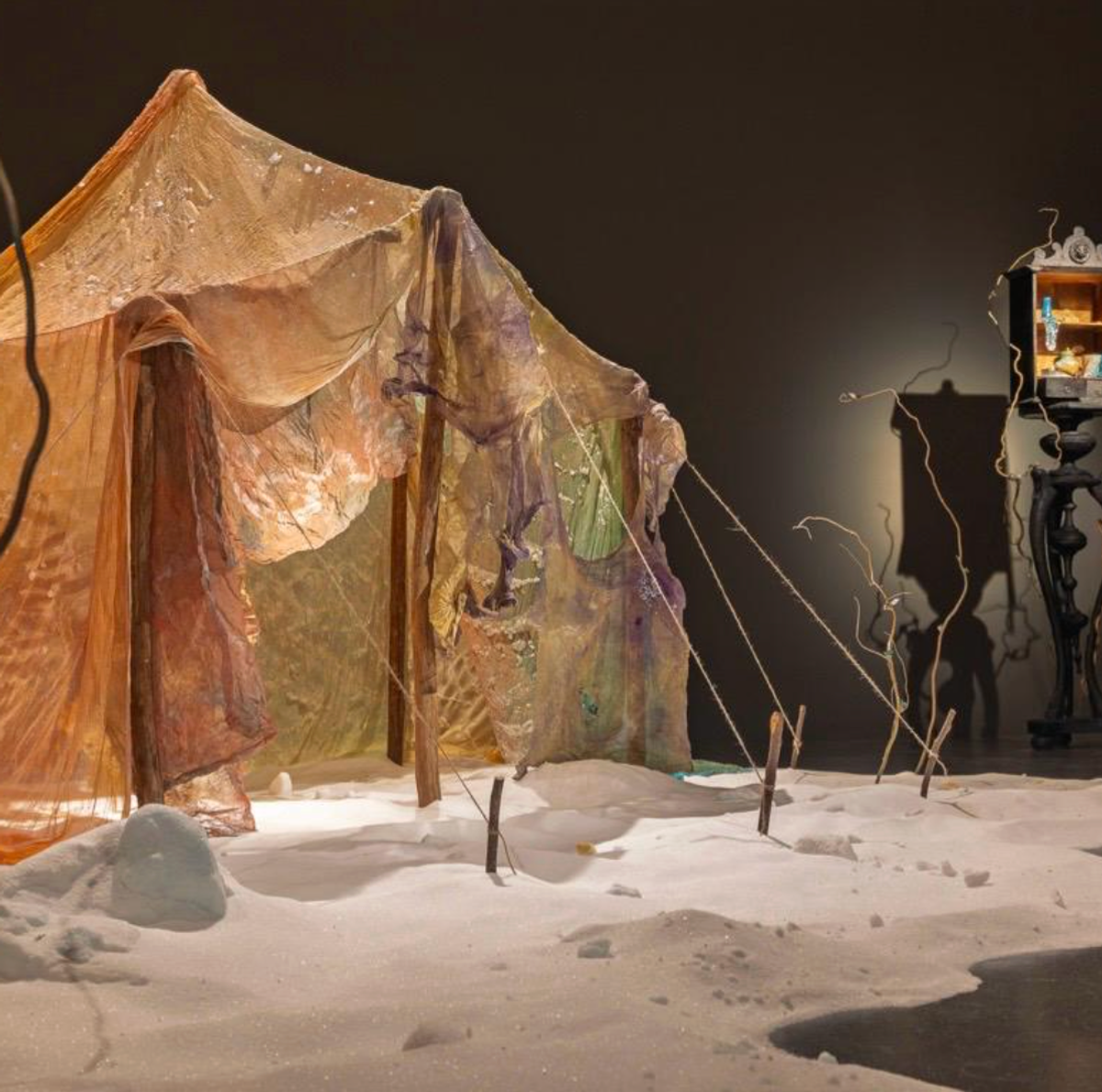 Bianca Bondi, A Temporary Shelter for Permanent Conditions, vue d’exposition, Galerie mor charpentier, Paris. D.R.